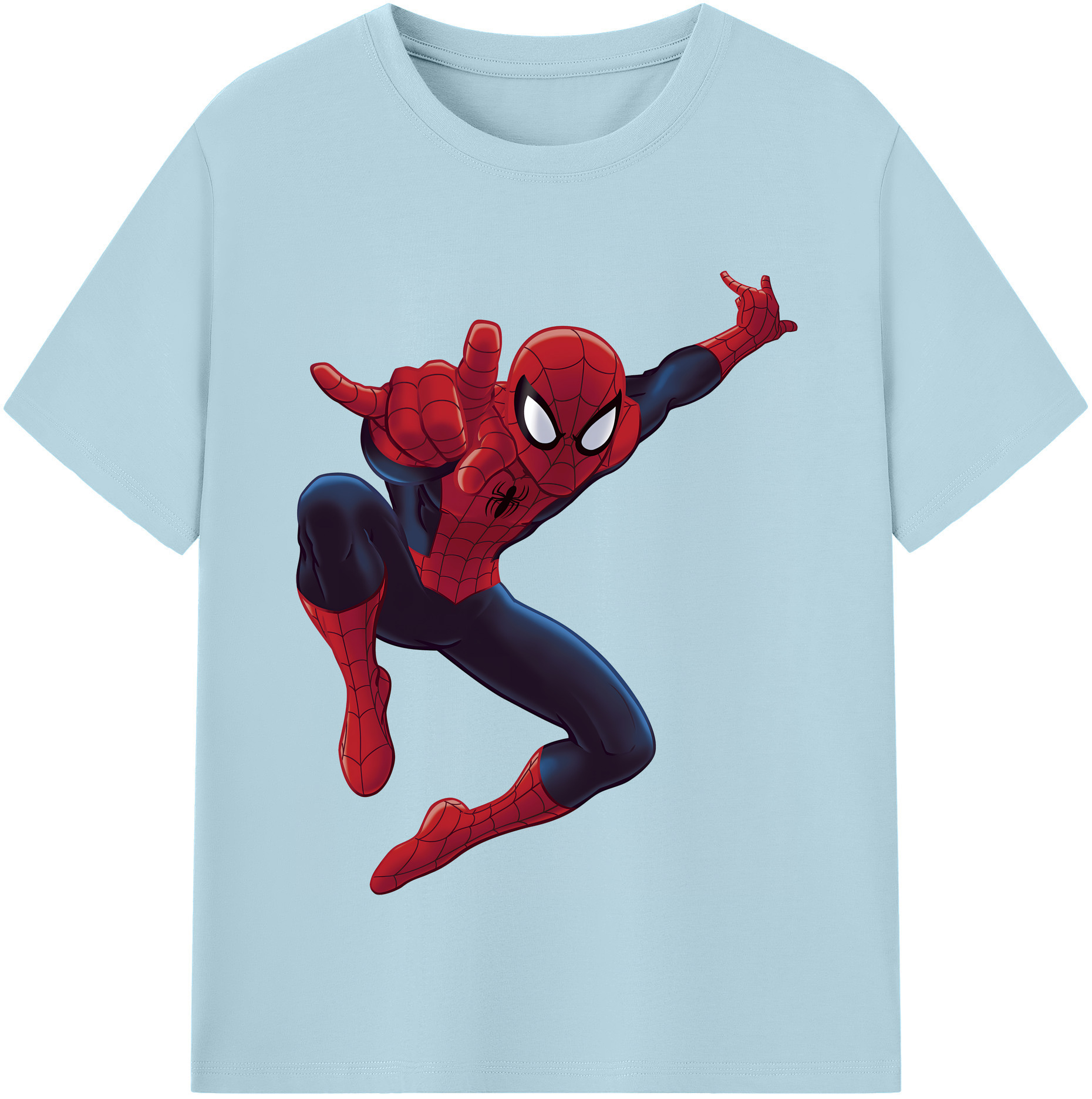 （画像用） Spider Man スパイダーマン 綿100％半袖Tシャツ（フロントプリント）